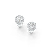 Orecchini in Argento Sterling Semi Montatura Rotonda RD 4x4mm