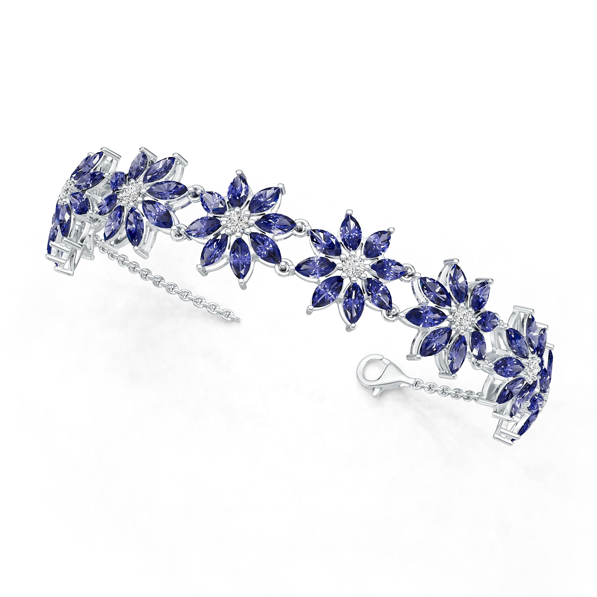 Sterling Silver Semi Mount Bracelet Setting Marquise MQ 6X3mm DHJ