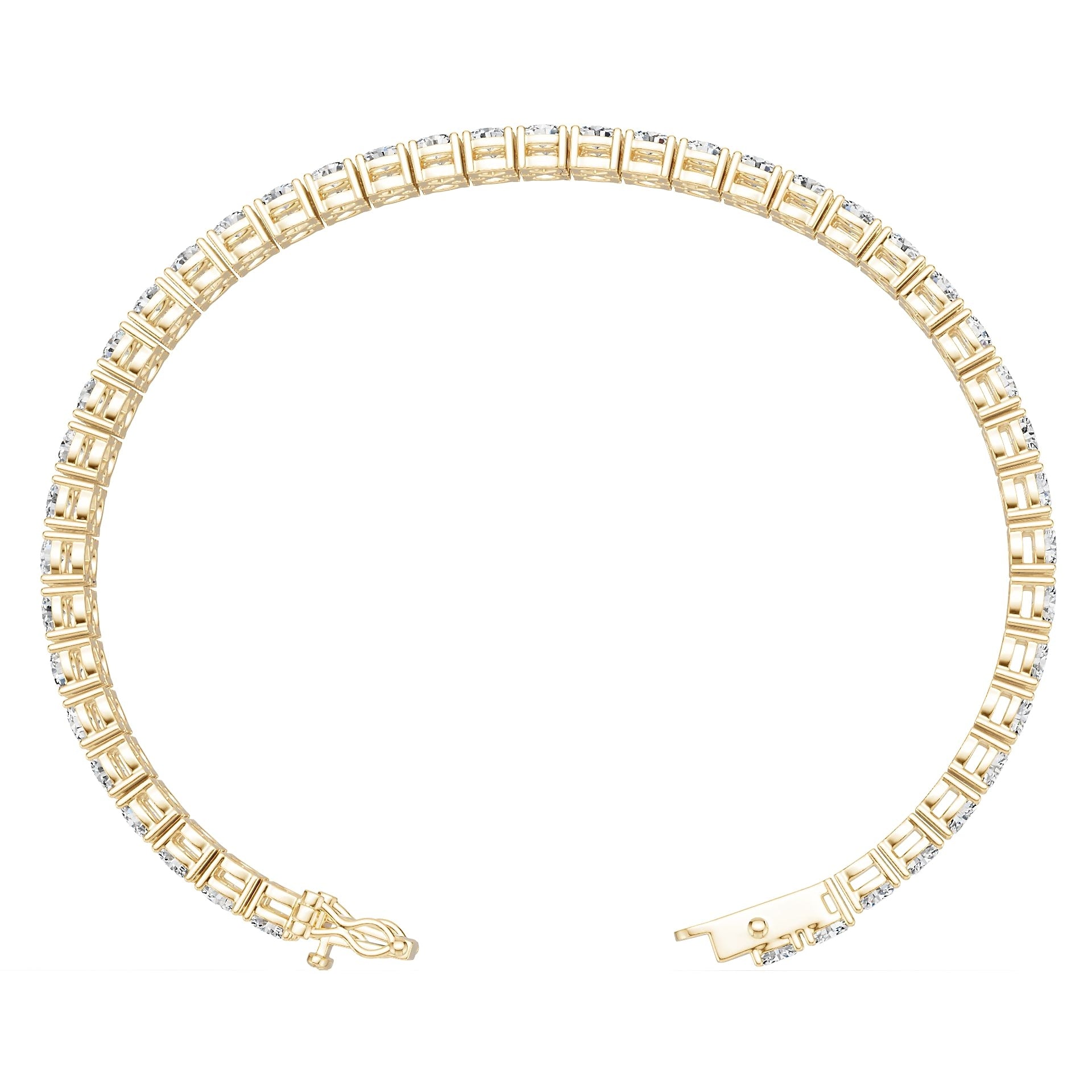 Platinum Semi Mount Bracelet Setting Round Ro 4x3mm Syz Jewelry
