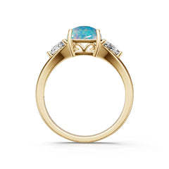 14K Gold Semi Mount Ring Setting Round Ro 8x8mm Diamond Accent Syz Jewelry