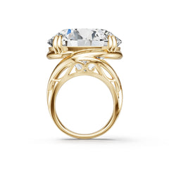 Sterling Silver Semi Mount Ring Setting Round RD 22X22mm Syzjewelry