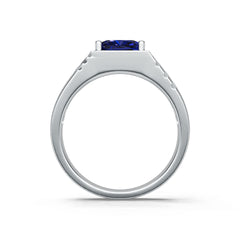 Men's Sterling Silver Semi Mount Ring Setting Cushion CU 8X8mm DHJ