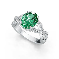 Sterling Silver Semi Mount Ring Setting Oval OV 10X8mm Twisted Band Syzjewelry