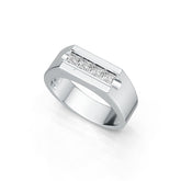 Sterling Silver Semi Mount Ring Setting Princess SQ 3x3mm Men's Ring DHJ