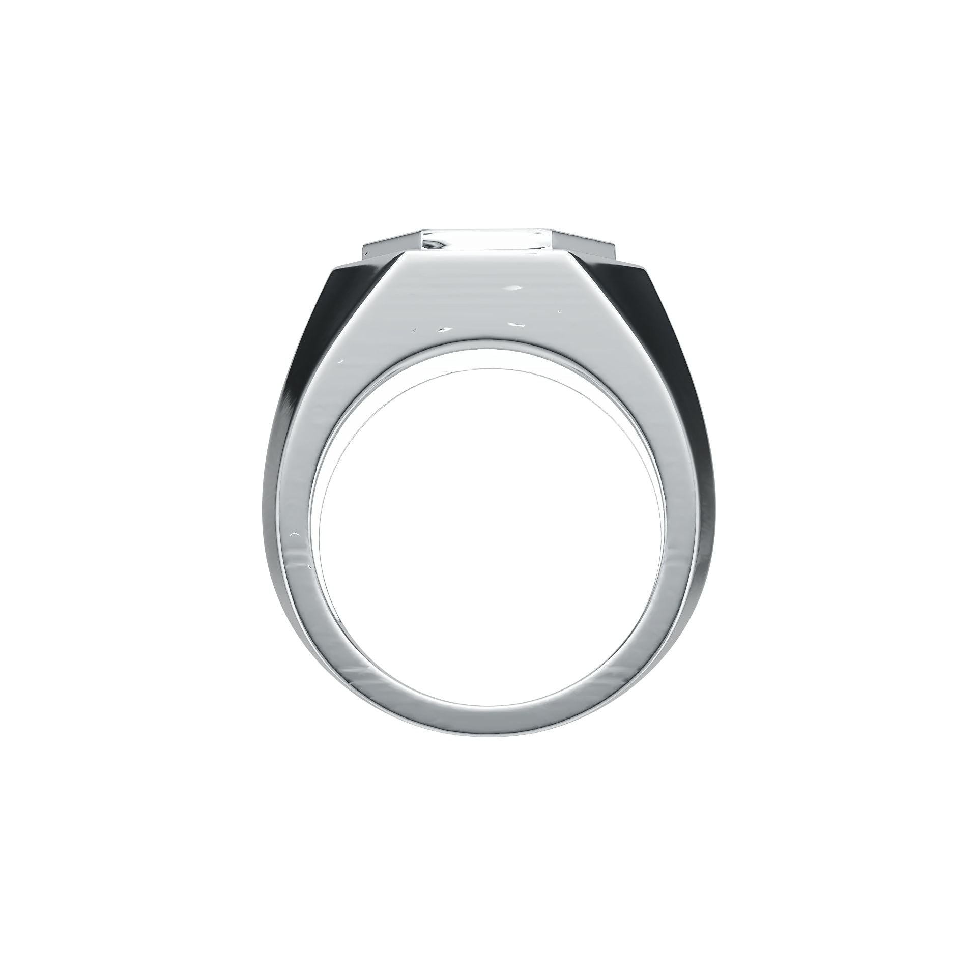 Men's Sterling Silver Semi Mount Ring Setting Round RD Cluster 2x2mm DHJ