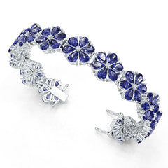 Platinum Semi Mount Bracelet Setting Pear Pe 6x4mm Syz Jewelry