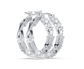 Sterling Silver Semi Mount Earrings Setting Emerald OCT 6X4mm PE 6X4mm OV 6X4mm DHJ