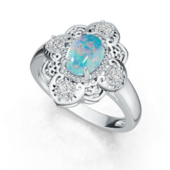 Sterling Silver Semi Mount Ring Setting Oval OV 8X6mm Cabochon DHJ