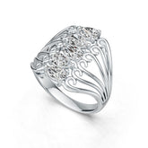 Sterling Silver Semi Mount Ring Setting Pear PE 6x4mm DHJ