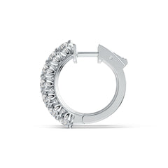 Platinum Semi Mount Earrings Setting Round RD 4x4mm DHJ