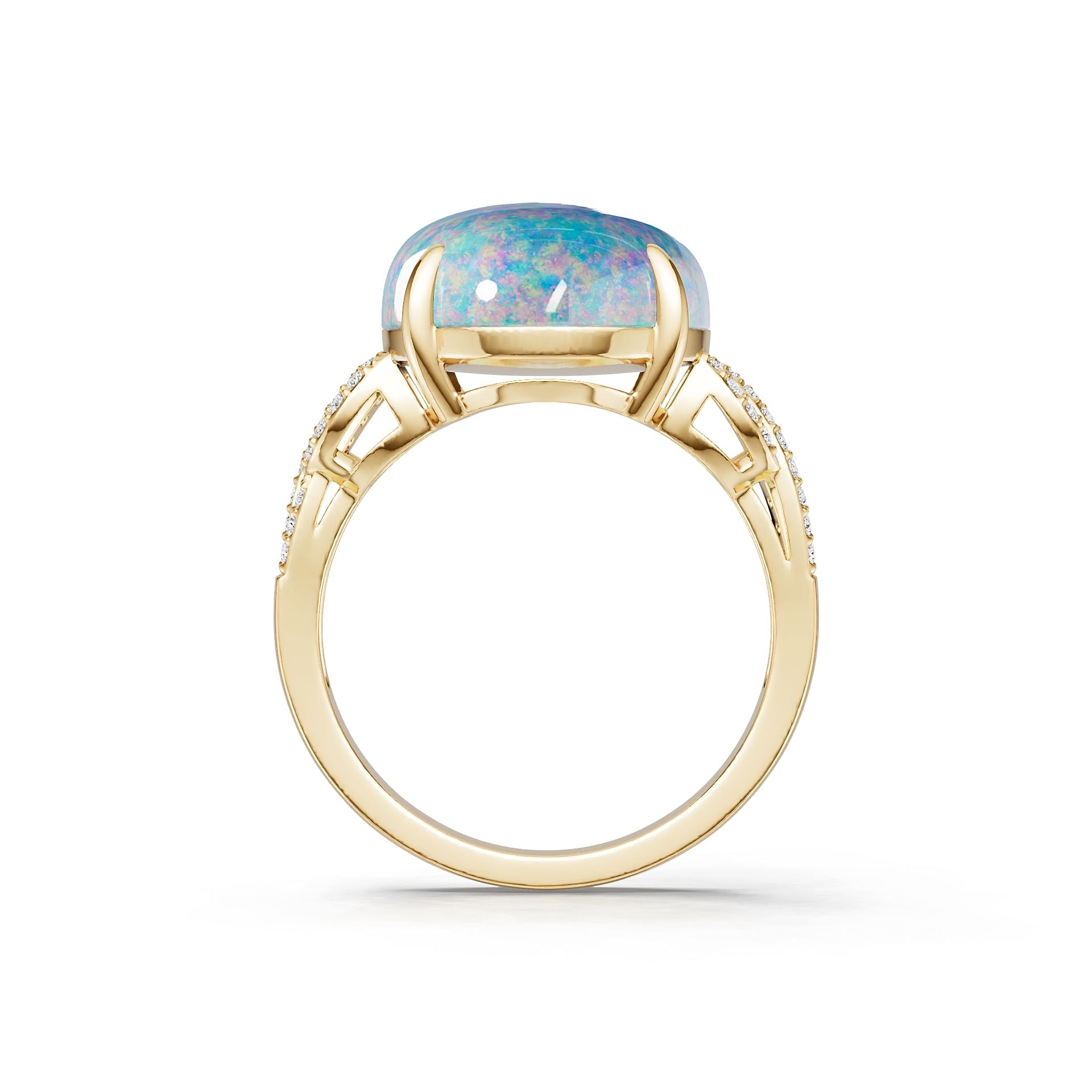 18K Gold Semi Mount Ring Setting Oval Ov 18x13mm Diamond Accent Syz Jewelry