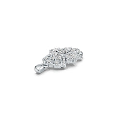 Platinum Semi Mount Pendant Setting Round RD 5X5mm Diamond Accent DHJ