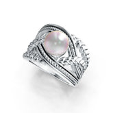 Sterling Silver Semi Mount Ring Setting Round RD 9x9mm DHJ