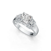 Sterling Silver Semi Mount Ring Setting Emerald OCT 8X8mm DHJ