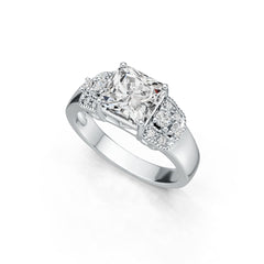 Sterling Silver Semi Mount Ring Setting Emerald OCT 8X8mm DHJ