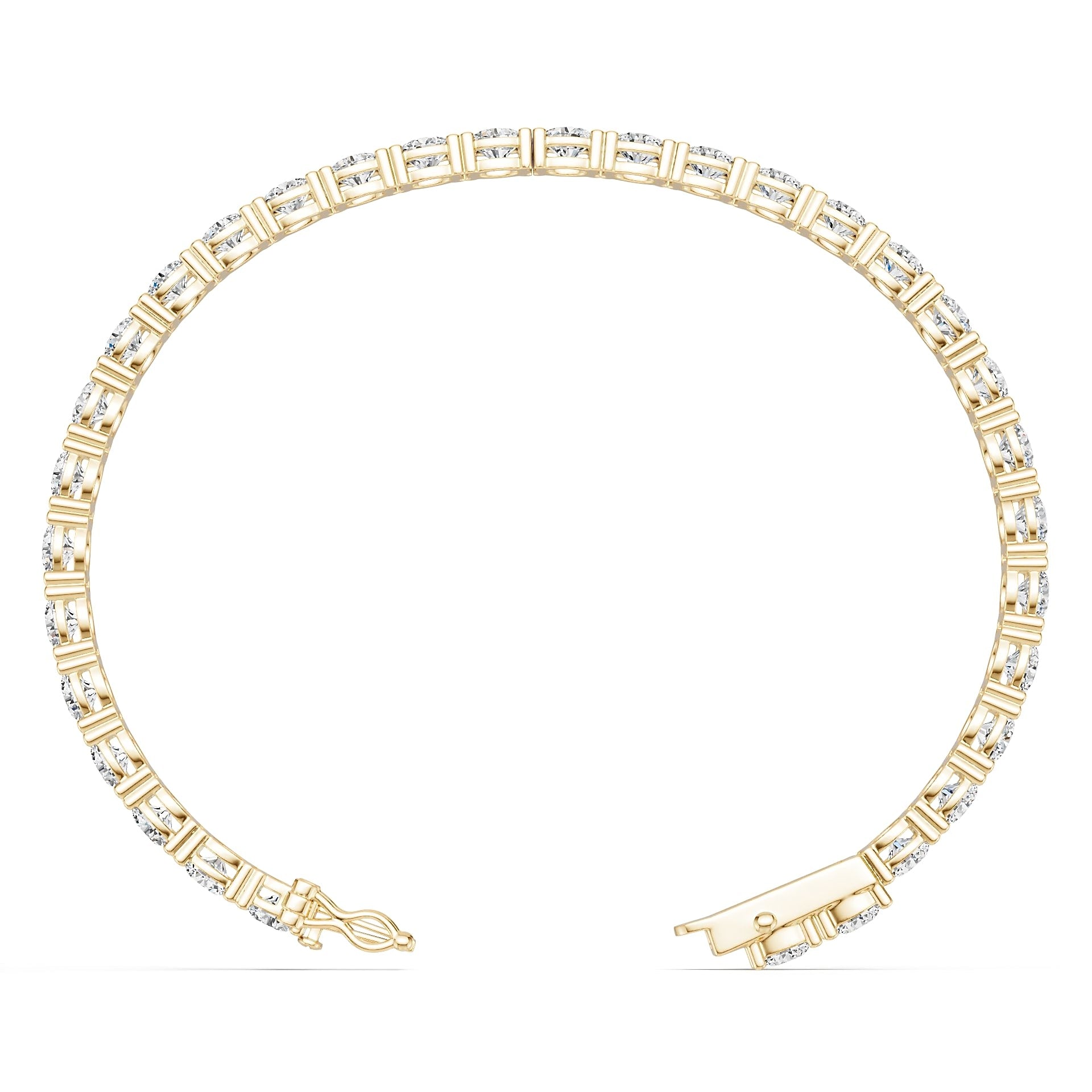 14K Gold Semi Mount Bracelet Setting Round Ro 5x5mm Diamond Accent Syz Jewelry