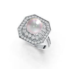 Sterling Silver Semi Mount Ring Setting Round RD 8.5mm DHJ