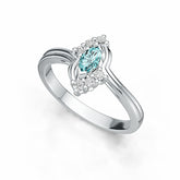 Sterling Silver Semi Mount Ring Setting Marquise MQ 6X3mm DHJ