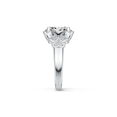 10K Gold Semi Mount Ring Setting Oval OV 12X10mm Moissanite Accent DHJ