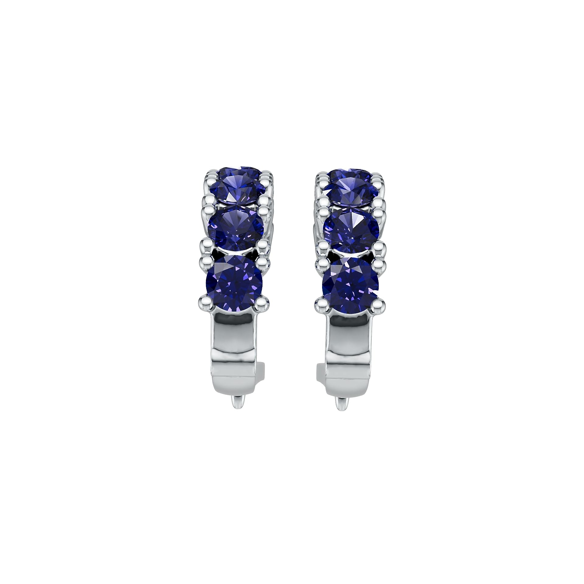 18K Gold Semi Mount Earrings Setting Round Ro 4x4mm Syz Jewelry
