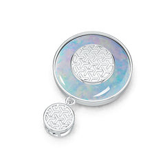 Sterling Silver Semi Mount Pendant Setting Round RD 31x31mm DHJ