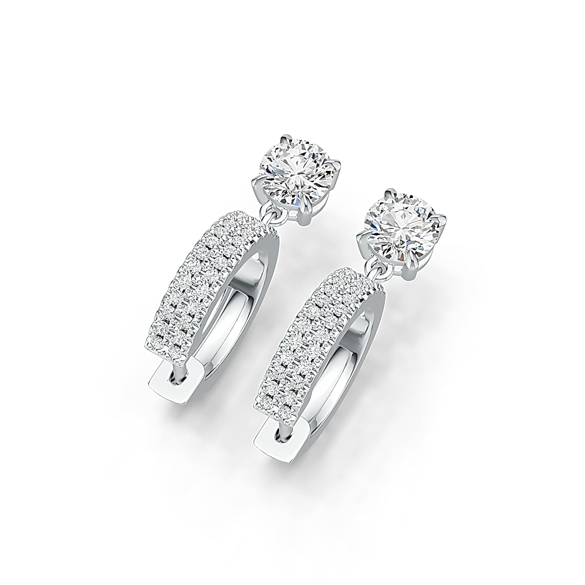 Sterling Silver Semi Mount Earrings Setting Round RD 6x6mm DHJ