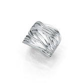 Sterling Silver Semi Mount Ring Setting Crossover Woven DHJ