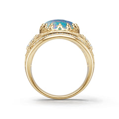 10K Gold Semi Mount Ring Setting Round Ro 17x13mm Syz Jewelry