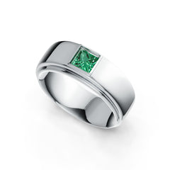 Sterling Silver Semi Mount Ring Setting Princess SQ 4.5X4.5mm Men's Ring DHJ