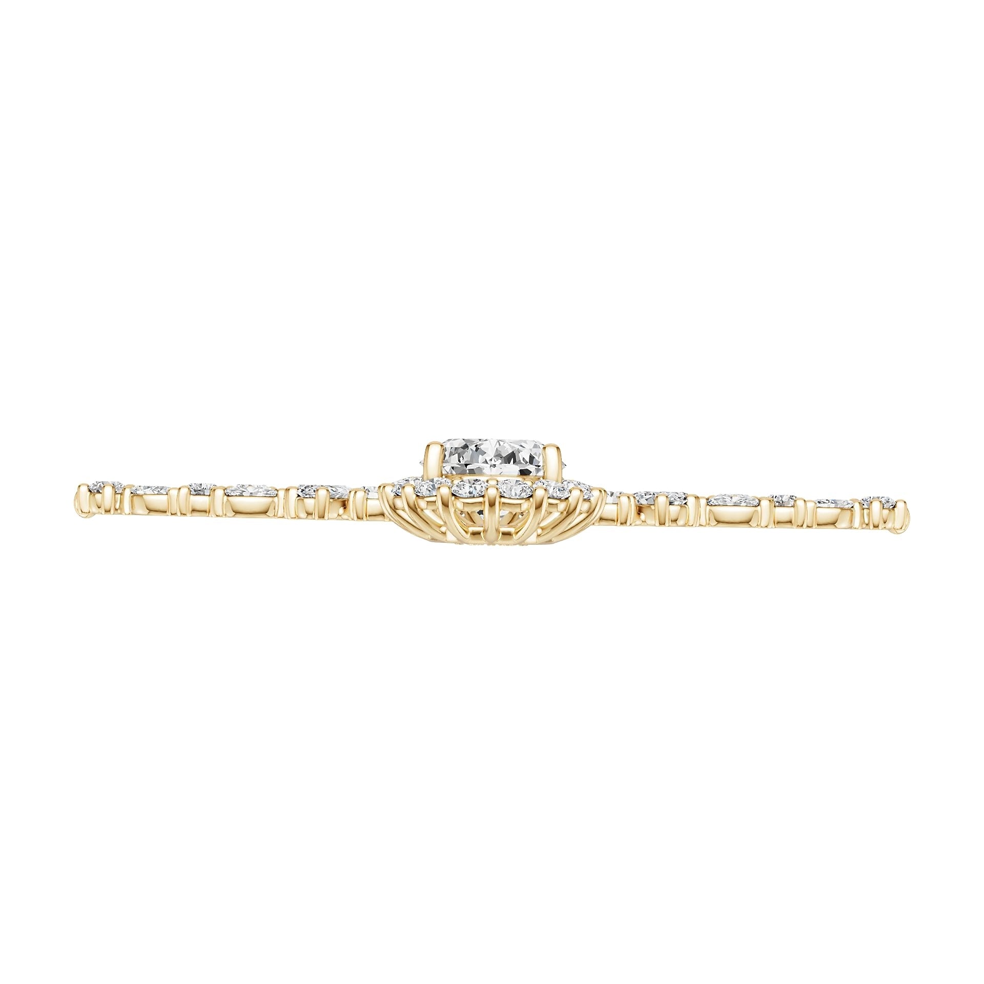 18K Gold Semi Mount Necklace Setting Pear Pe 18x10mm Diamond Accent Syz Jewelry