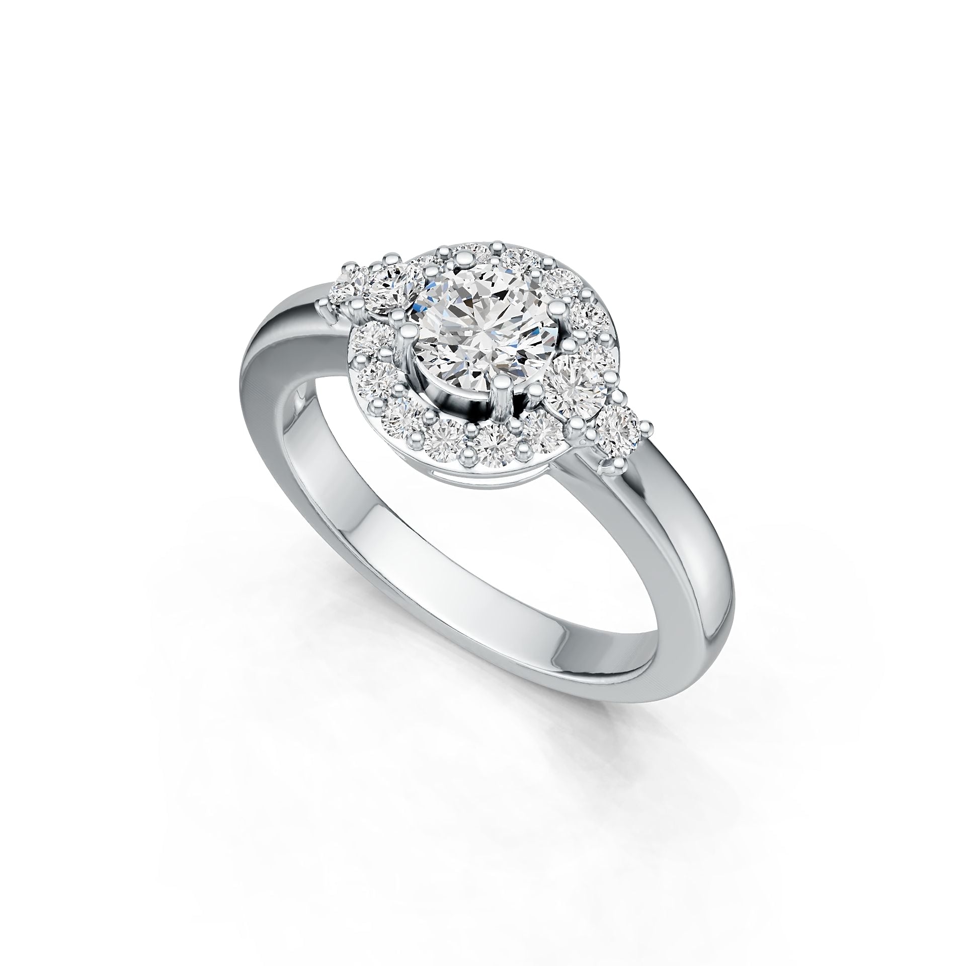 Sterling Silver Semi Mount Ring Setting Round RD 5X5mm DHJ