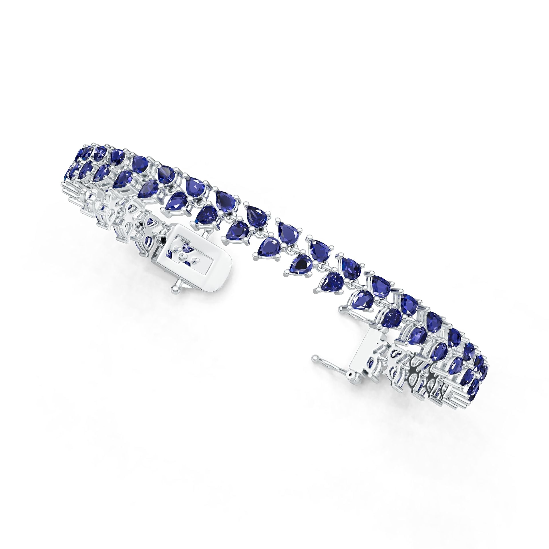 Platinum Semi Mount Bracelet Setting Pear Pe 4x3mm Syz Jewelry