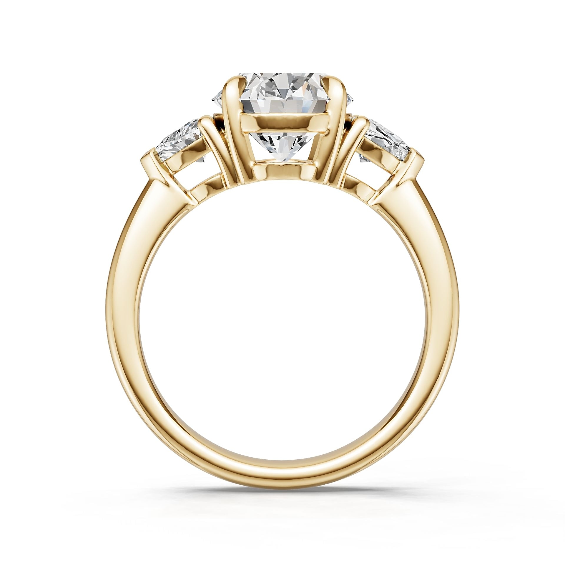 14K Gold Semi Mount Ring Setting Oval Ov 10x8mm Diamond Accent Syz Jewelry
