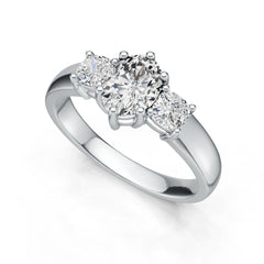 Sterling Silver Semi Mount Ring Setting Oval OV 8X6mm CU 4X4mm DHJ