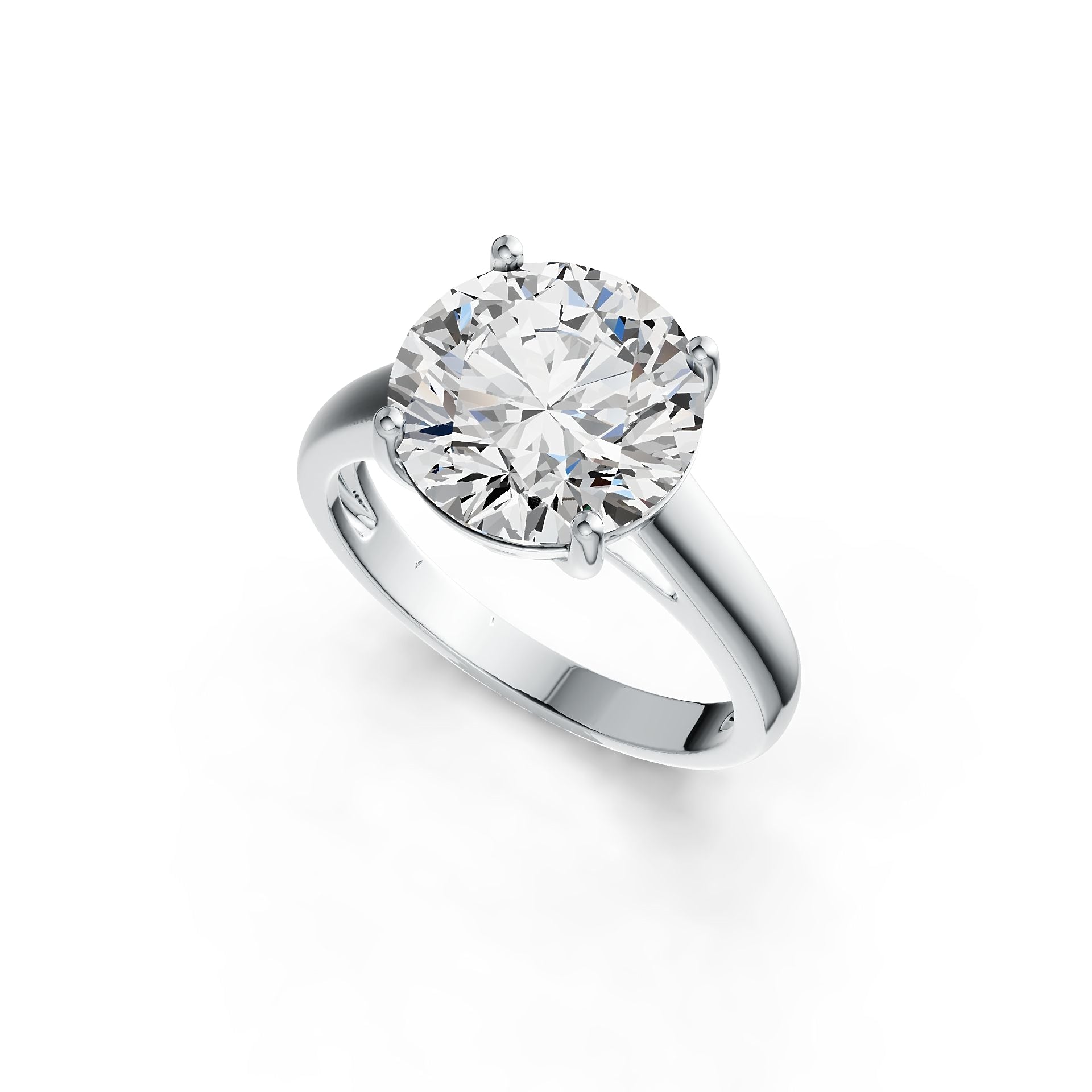 Sterling Silver Semi Mount Ring Setting Round RD 12x12mm DHJ