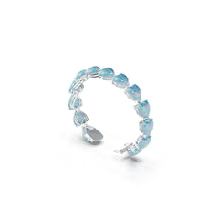 Sterling Silver Semi Mount Bracelet Setting Heart HT 12X12 Cabochon DHJ