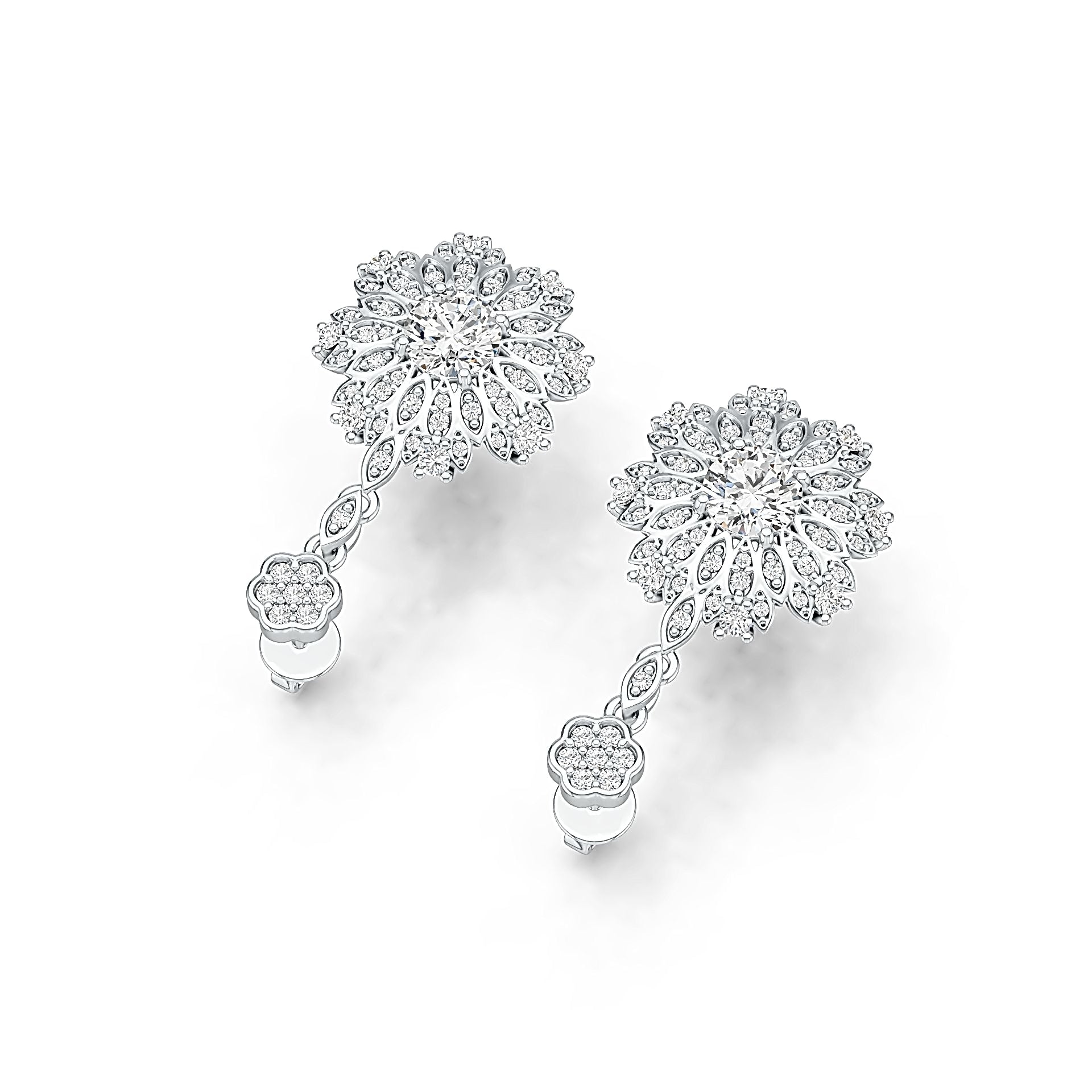 Sterling Silver Semi Mount Earrings Setting Round RD 6x6mm DHJ