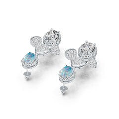 Sterling Silver Semi Mount Earrings Setting Oval OV 10X8mm DHJ