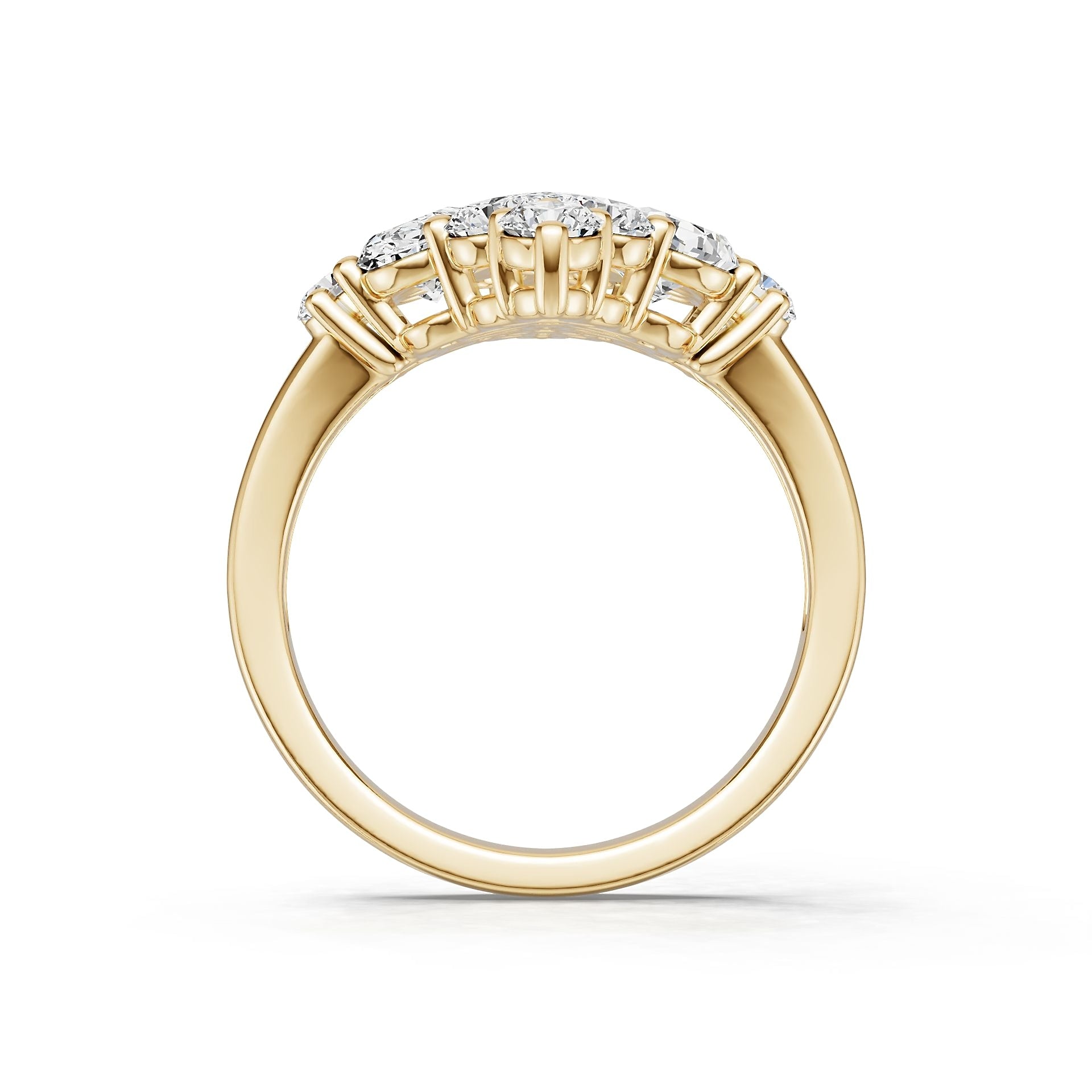 10K Gold Semi Mount Ring Setting Pear Pe 5x4mm Moissanite Accent Syz Jewelry