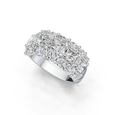 Sterling Silver Semi Mount Ring Setting Emerald OCT 5X4mm with White Topaz DHJ