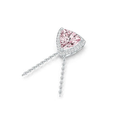 Sterling Silver Semi Mount Pendant Setting Trillion TRI 8x8mm Halo Syzjewelry