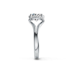 18K Gold Semi Mount Ring Setting Oval OV 10X8mm Diamond Accent DHJ