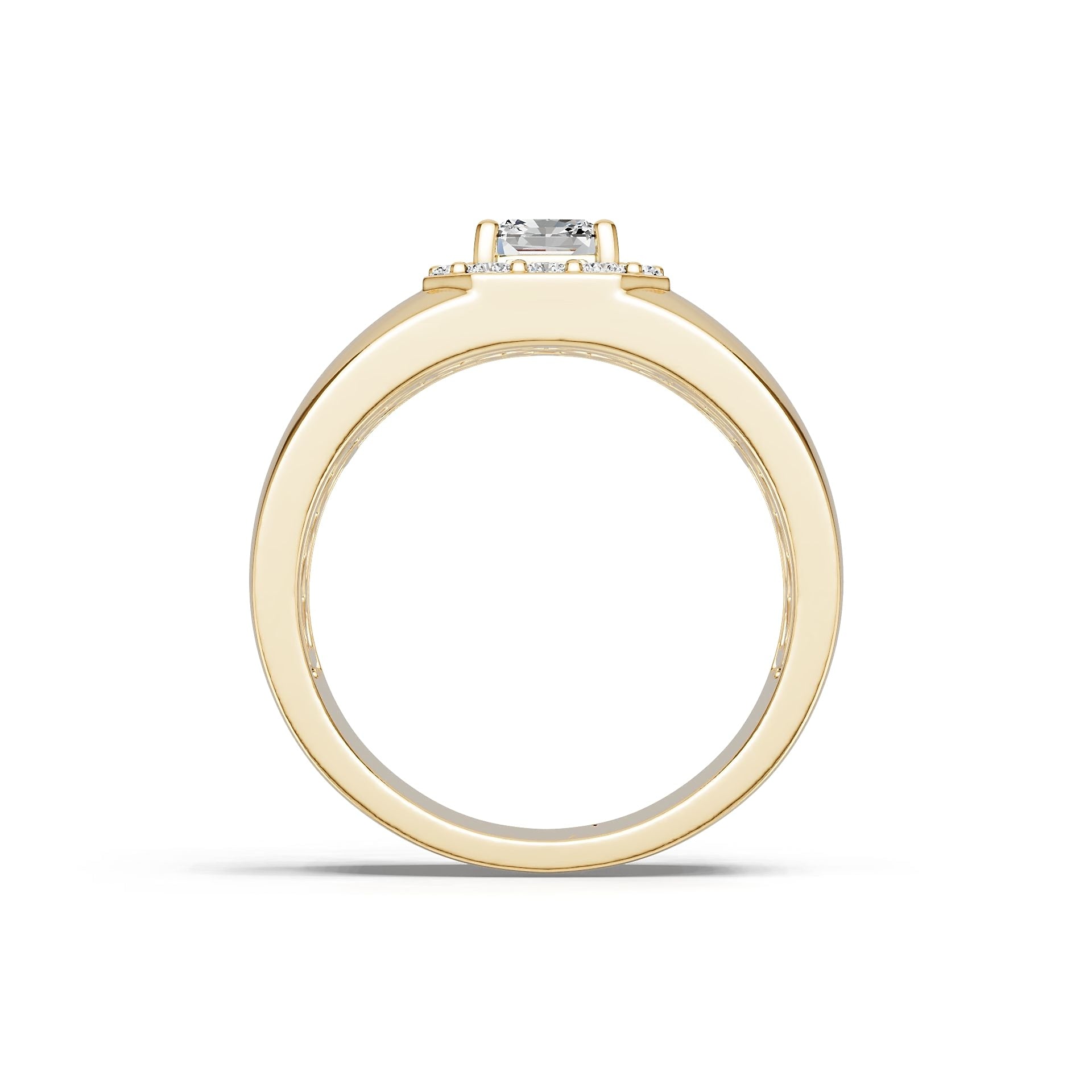 18K Gold Semi Mount Ring Setting Round Ro 5x5mm Diamond Accent Syz Jewelry