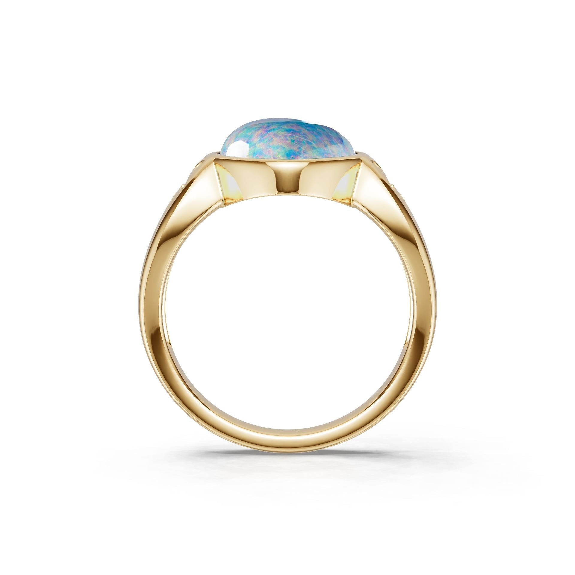 10K Gold Semi Mount Ring Setting Round Ro 14x10mm Syz Jewelry