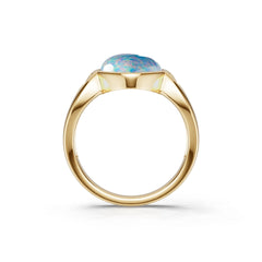 10K Gold Semi Mount Ring Setting Round Ro 14x10mm Syz Jewelry