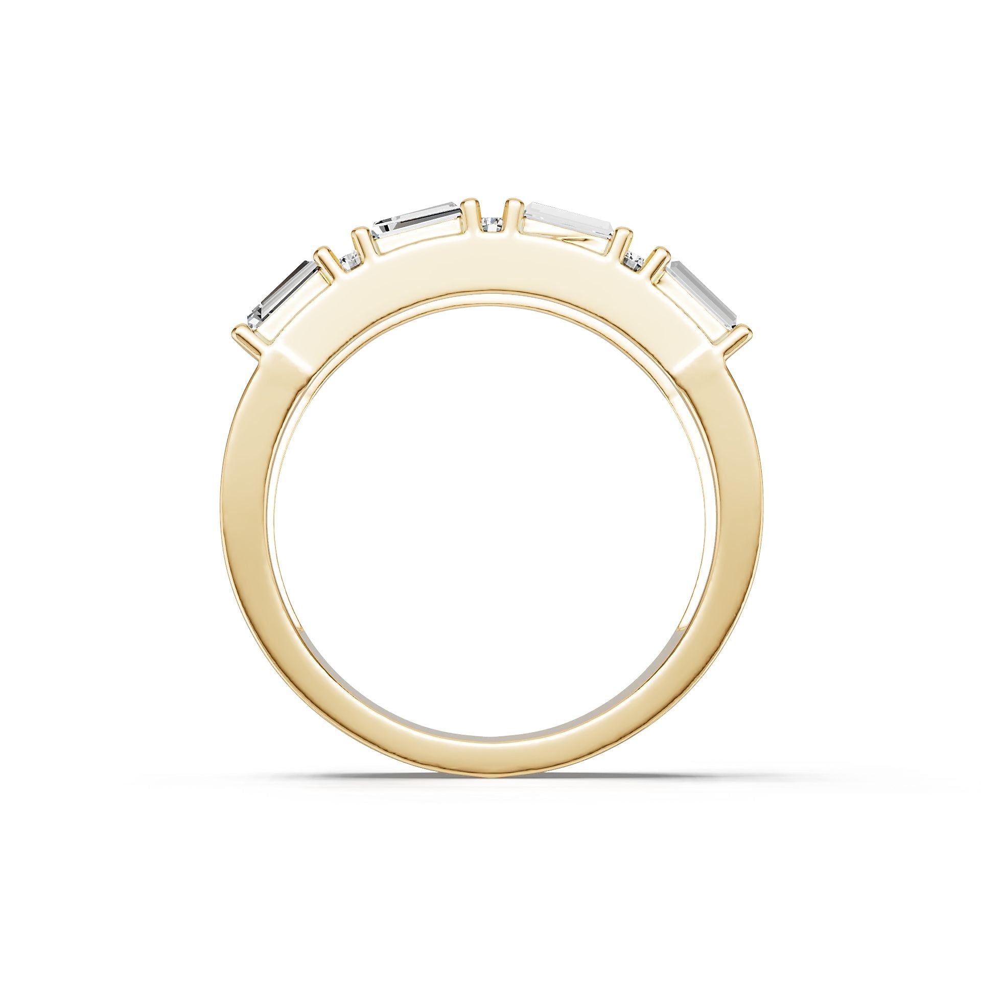 10K Gold Semi Mount Ring Setting Round Ro 4x2mm Moissanite Accent Syz Jewelry
