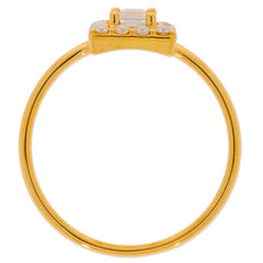 14K Gold Semi Mount Ring Setting Emerald OCT 6X3mm Minimal Diamond Accent Syzjewelry