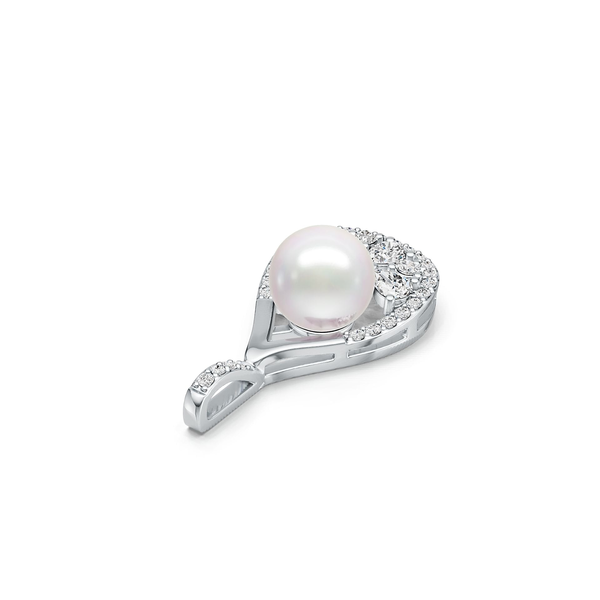 Sterling Silver Semi Mount Pendant Setting Round RD 8.5mm DHJ
