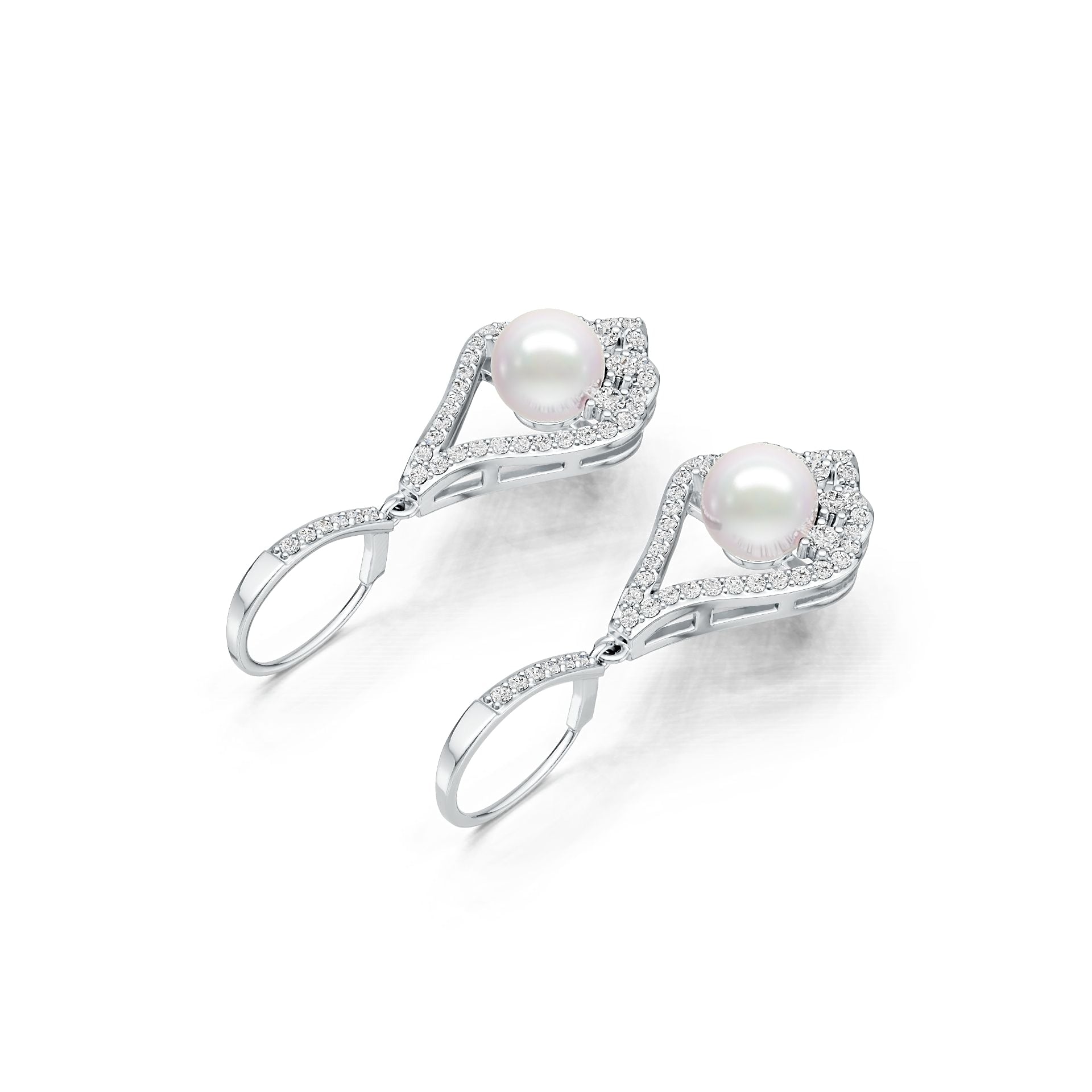 Sterling Silver Semi Mount Earrings Setting Round RD 7x7mm DHJ