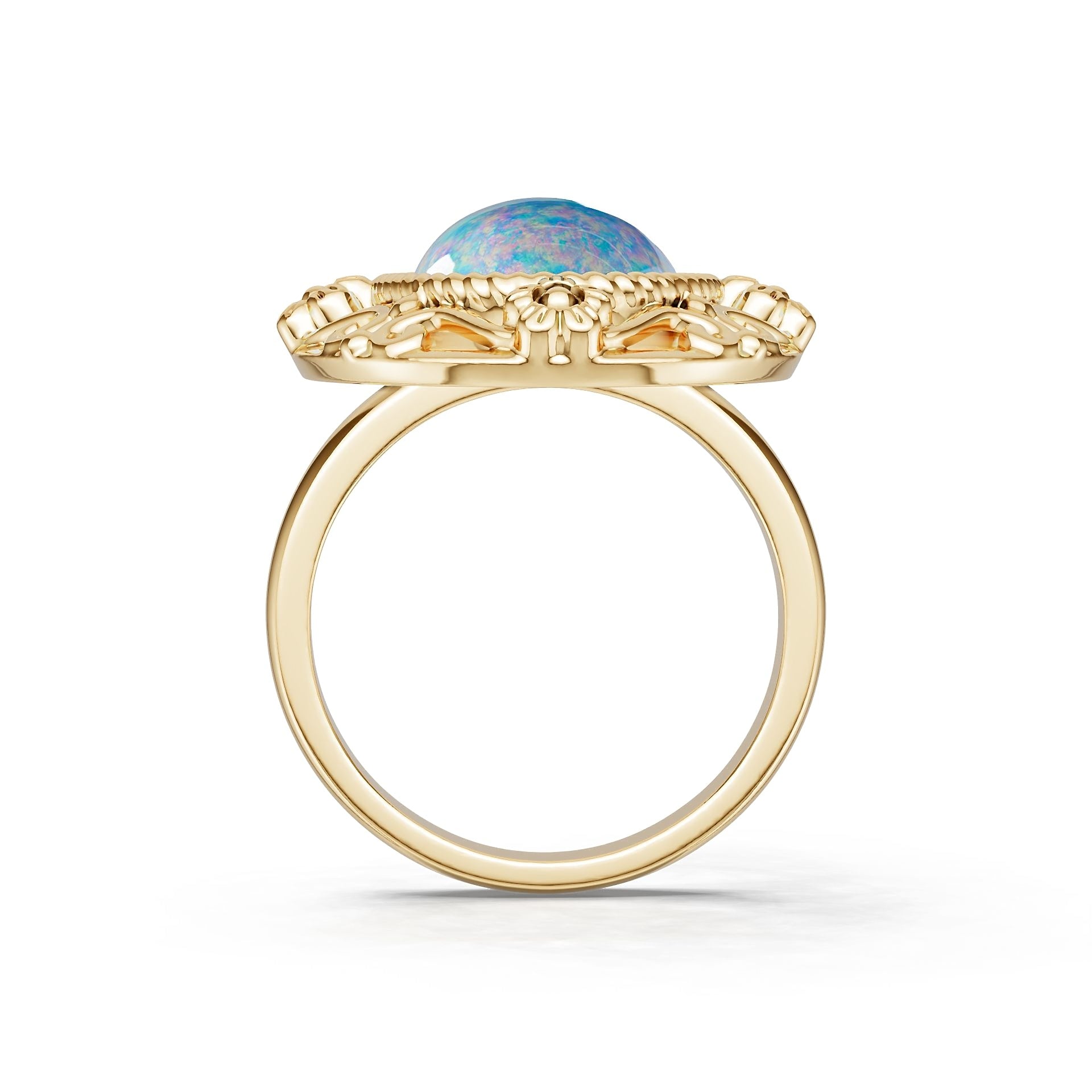 18K Gold Semi Mount Ring Setting Oval Ov 14x10mm Syz Jewelry